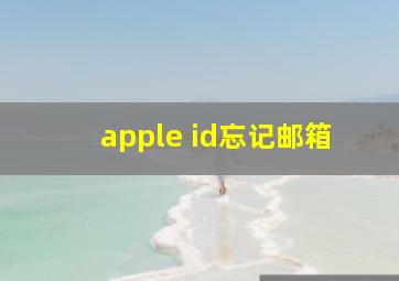 apple id忘记邮箱